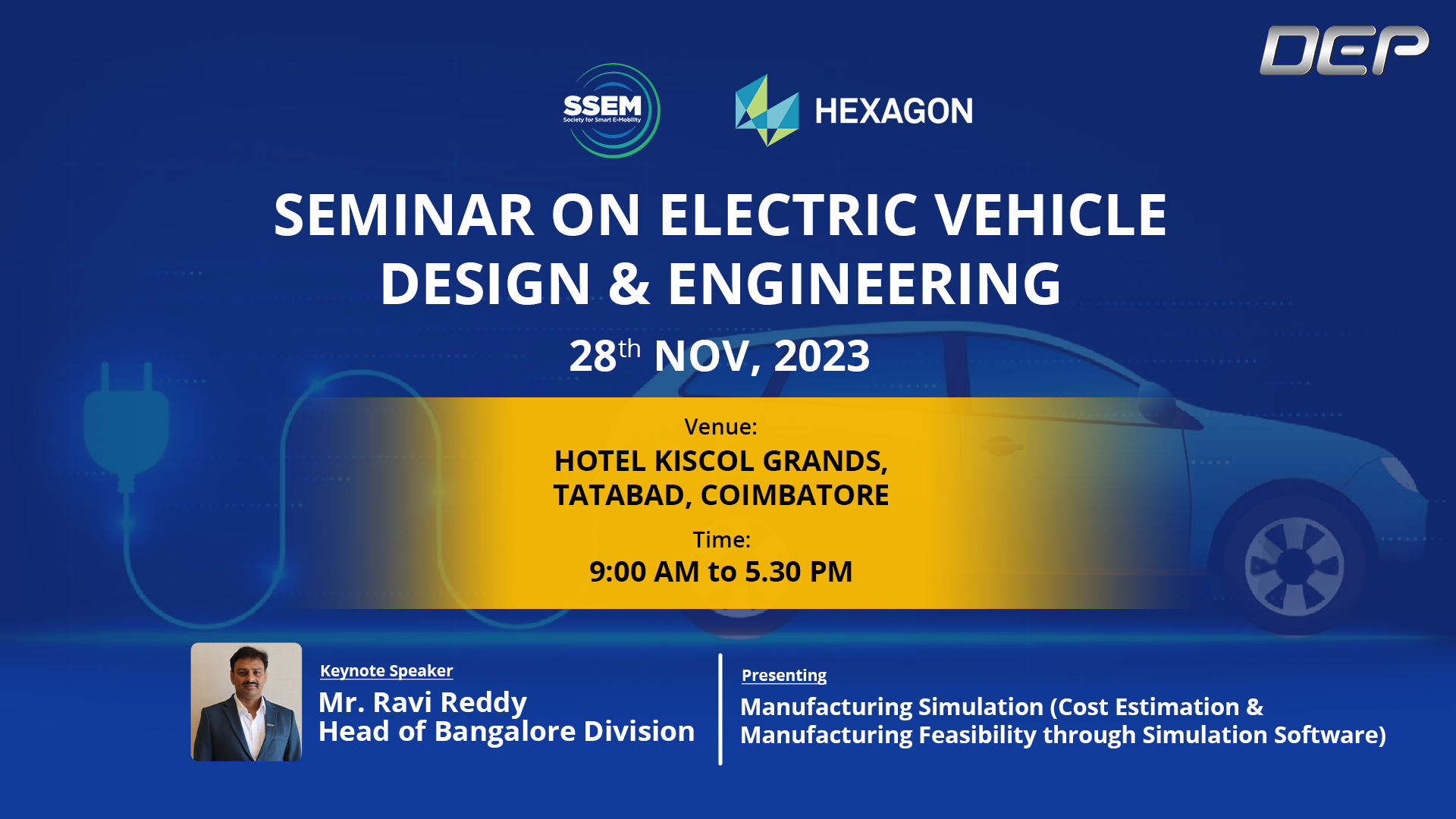 DEP's Insightful Presence at the Electric Vehicle Design Seminar 2023